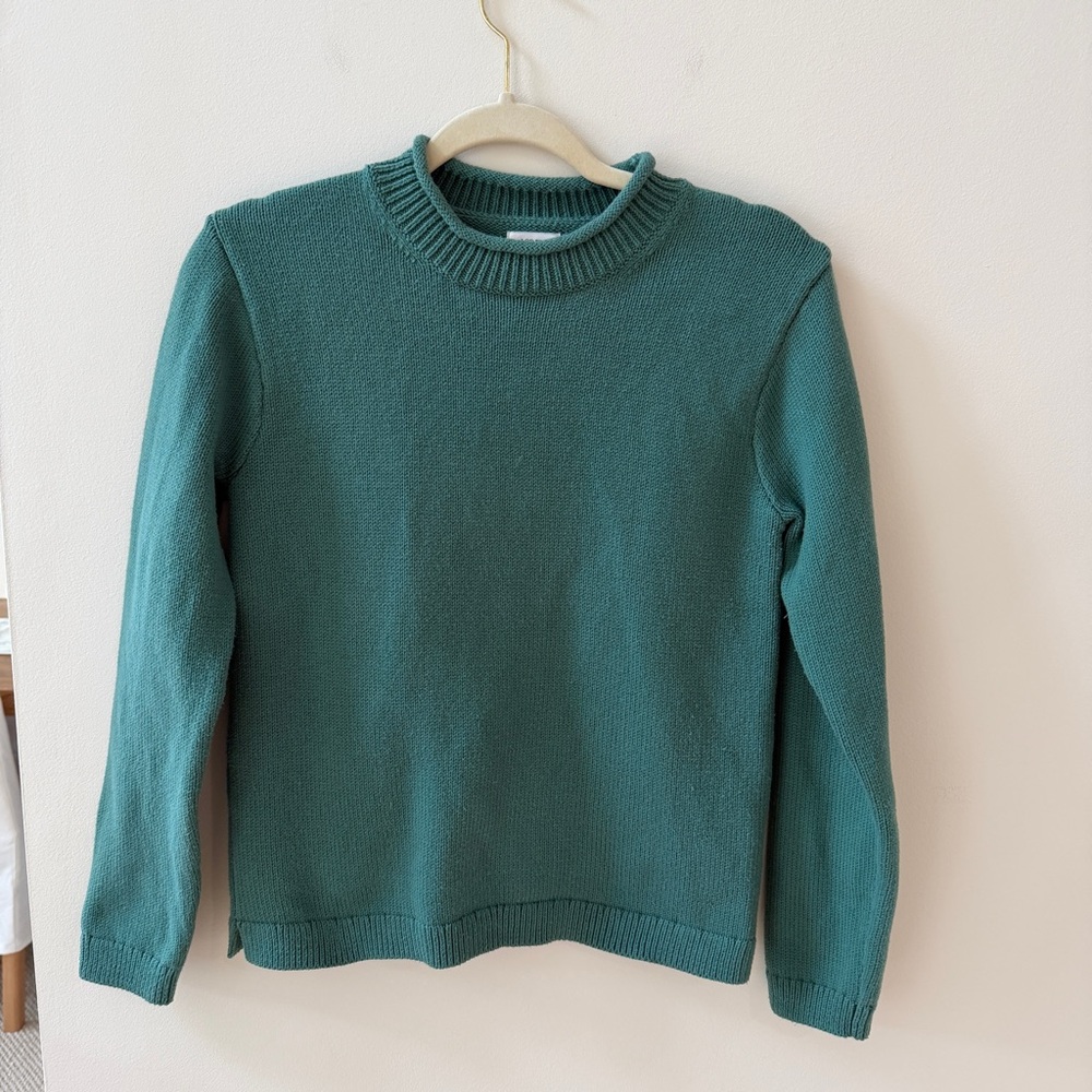 J. Crew Rollneck Cotton Blend Sage Green Sweater XS